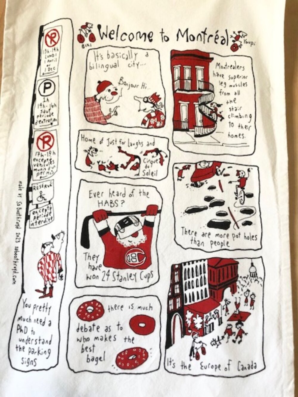 Welcome to Montréal Tea Towel